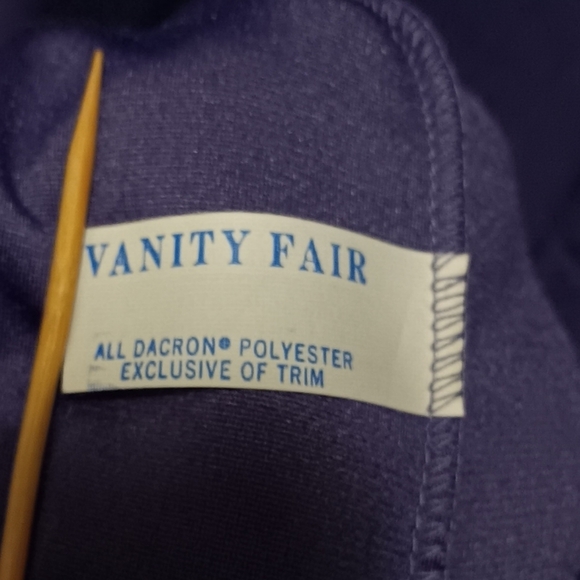 Vanity Fair Vintage Sz M MOD Front Long 1/2 Zip Cozy Robe House Coat Embroidery - Picture 4 of 8